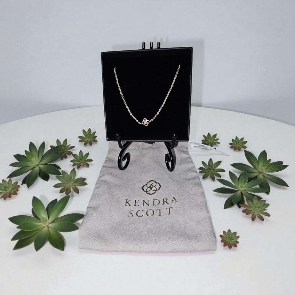 Kendra Scott Gold Plated CZ Pendant 36" Long Necklace - Picture 2 of 5